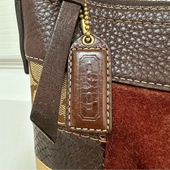 Coach Crossbody Patchwork Shoulder Bag Brown Multi - Picture 4 of 16